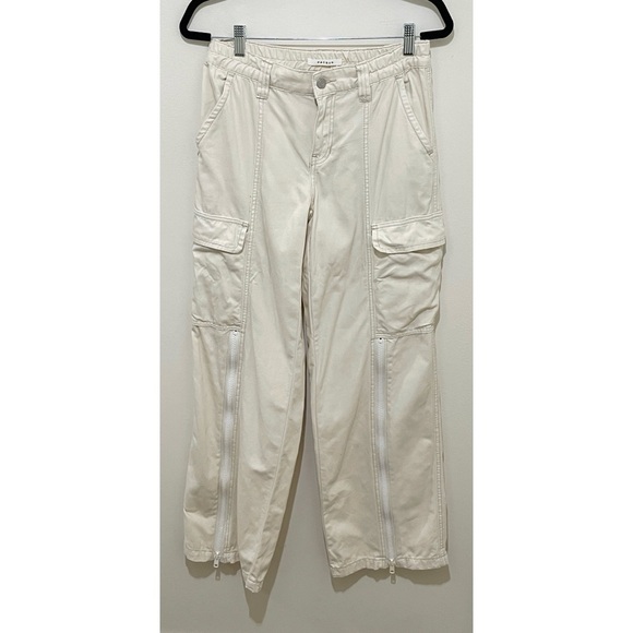 PacSun Pants - PacSun Cream Cargo Pants Utility Low Rise Puddle, Small